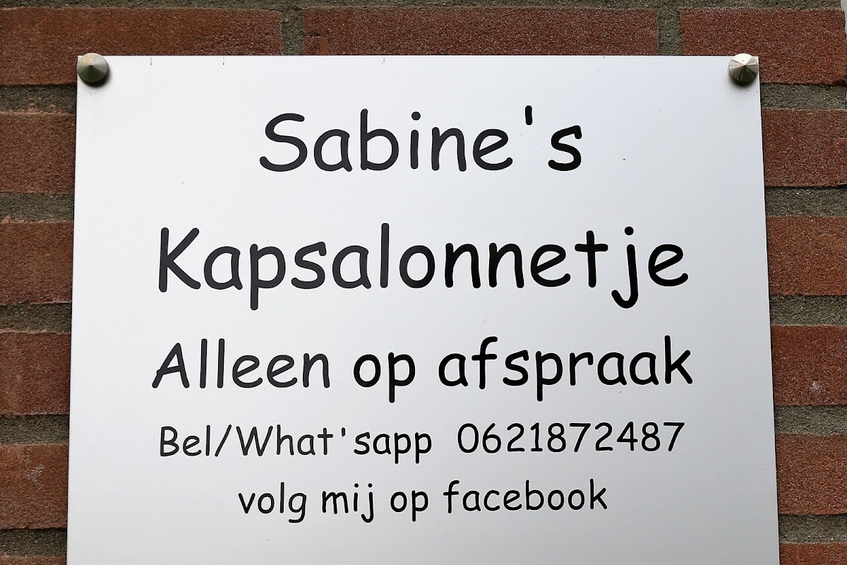 Sabine's kapsalonnetje